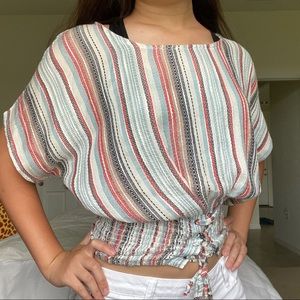 Striped DIZZIRE Crop Top